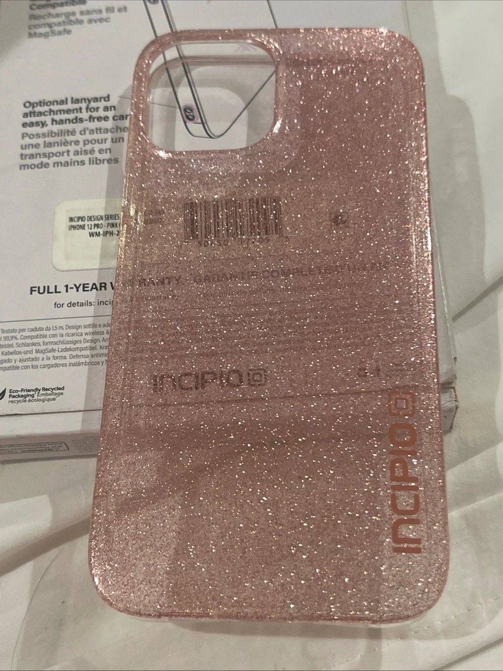 iPhone 12 Pro & 12 Phone Case Incipio Design Series Slim Fitting Pink Glitter